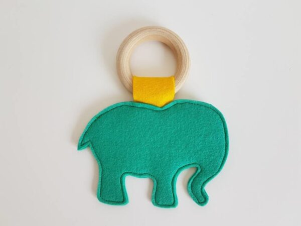 bijtring olifant groen