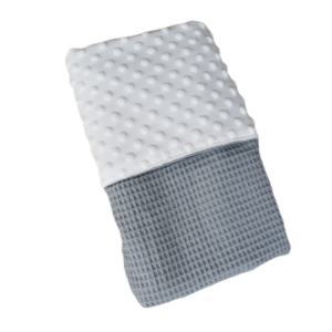 wiegdeken oudblauw minky