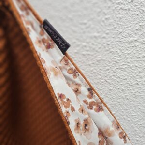 weegdoek cognac bloemen